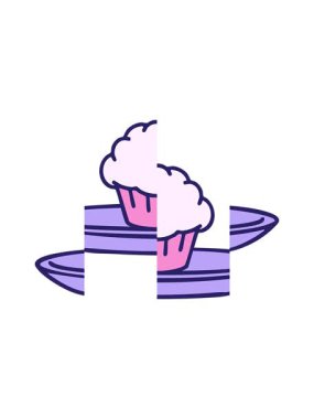 Geleneksel Brezilya hindistancevizi mantarı tatlısı tabağa çiziminin bölünmüş hareketi