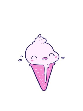 Garip dondurma tasarımının hareketli animasyonu