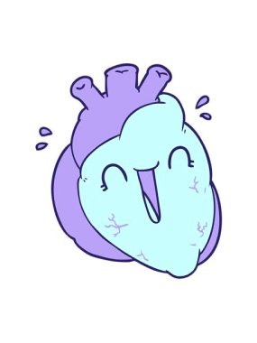 Karikatür kalp kahkahalarının hareketli animasyonu