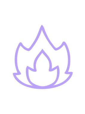 Bir ateş simgesinin çizgi resmini çizerek hareket animasyonunu oynat