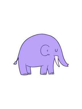 Bir filin hareketli çizimi