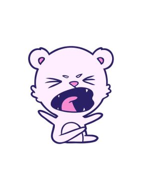 Kızgın kutup ayısı çizgi filminin dikkat çekici animasyonu