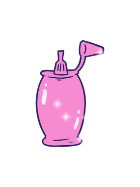 Çizgi film domates ketçap şişesinin ışıltı etkisi