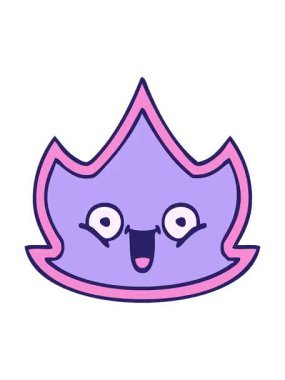 Mutlu bir ateşin sevimli çizgi filminin animasyonunu renklendir