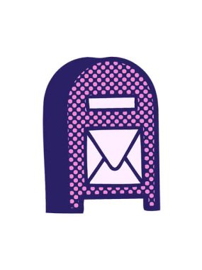 Bir posta kutusunun çizgi roman tarzındaki hareketli animasyonunu oynat