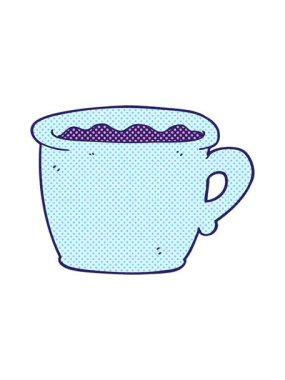 El yazması çizilmiş eski kahve fincanının basınçlı animasyonu