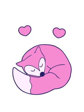 dönen kalpler uyuyan tilkinin animasyonu