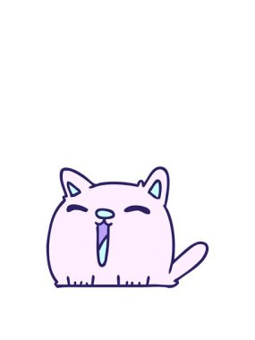 Serbest el animasyonunu genişleterek sevimli kawaii kedisi çizdim.