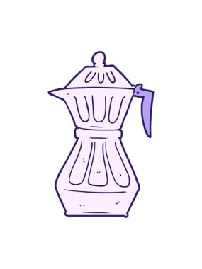 Çizgi film espresso kabının hareketli animasyonu