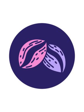 Kahve çekirdeğinin karikatür dövme stili görüntüsünün hareketli canlandırması