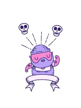 Dövme stili sakallı adam pazılarını esnetiyor.