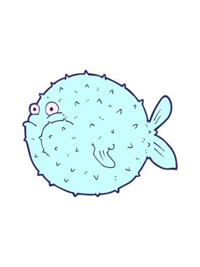 Kirpi balığının parlak ışık efekti animasyonu