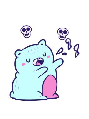 Şarkı söyleyen ayının kafatası animasyonu