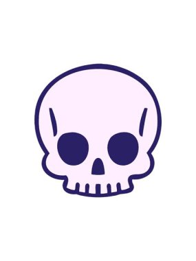 Çizgi roman tarzı kafatasının dikkat çekici animasyonu