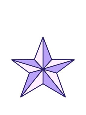 Bir yıldız çiziminin ikonik dövme şeklinin animasyonunu büyütüyor