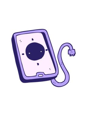 Çizgi film cep telefonu aygıtının dikkat çekici animasyonu