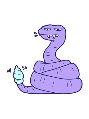 Kızgın çıngıraklı yılanın hareketli animasyonu