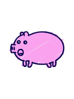 neon ışık efekti animasyonu Domuz Tebeşiri Çizimi