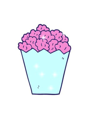 Patlamış mısır karalamalarının ışıltı etkisi