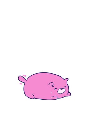 Tatlı kedi çiziminin zıplama hareketi animasyonu