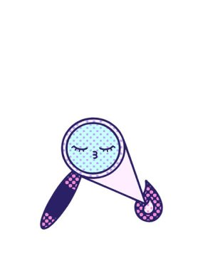 Çizgi roman tarzı bir büyüteç karikatürü canlandırıyorum.