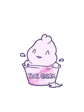 Karikatür dondurma çiziminin yanıp sönen radyal çizgileri