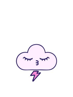 rise and float animation of retro grunge texture cartoon of a thunder cloud