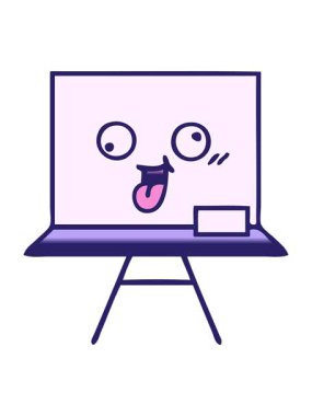 Beyaz bir karikatürün gradyan gölgeli karikatürünün basınçlı canlandırması