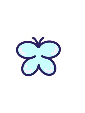 Basit bir kelebeğin yatay titreşimli animasyonu