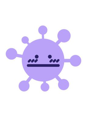 Utanmış ve kafası karışmış virüsün hareketli animasyonu