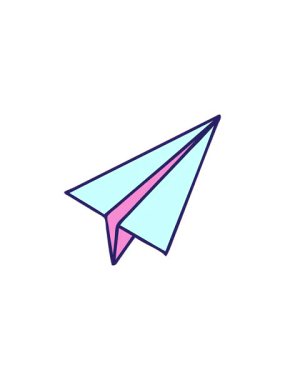 Kağıttan bir uçağın sevimli karikatürünün gösterişli satış animasyonu