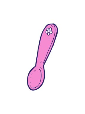 Çizgi film kaşığının titreyen hareketi