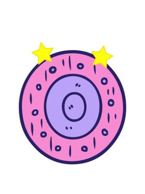 dönen yıldızlar çizgi film kalkanının animasyonu