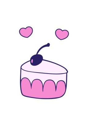 dönen kalpler çizgi film animasyonu lezzetli tatlı görüntüsü