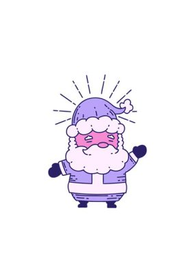 Geleneksel Noel Baba Noel Baba karakterinin yanıp sönen radyal çizgileri