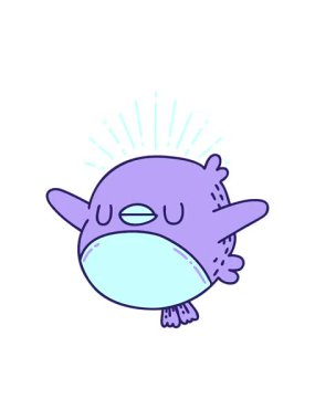 pixelize effect animation of illustration of a traditional tattoo style flapping robin