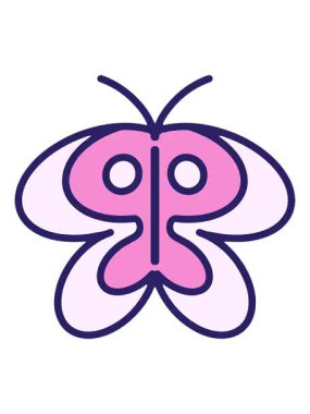 Basit, cesur bir kelebeğin canlandırma efektini piksel hale getir