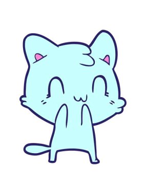 Mutlu kedinin hareketli animasyonu