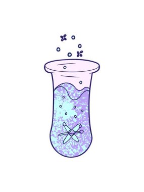 çizgi film köpüren test tüpünün animasyonunu bob ve duraklat