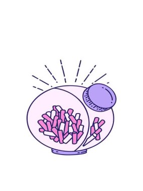 Geleneksel dövme tarzı şeker kavanozunun hareketli canlandırması