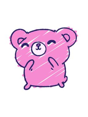 Ayı Tebeşiri Çizim Çiziminin hareketli animasyonu