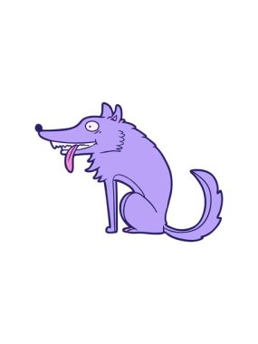 Aç kurt çizgi filminin dikkat çekici animasyonu.