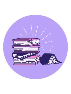 Dövme stili kitapların ikonunun ışık efekti canlandırması