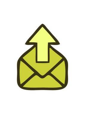 Oklu şirin bir zarfın renk animasyonunu değiştiriyor