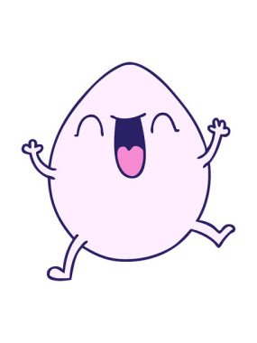 Garip karikatür yumurtasının hareketli animasyonu