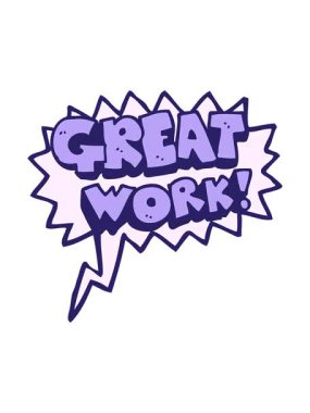 Büyük çalışma el yazısıyla çizilmiş konuşma balonu karikatür sembolünün animasyonunu bob ve duraklat