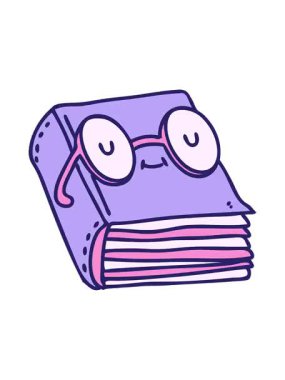 gözlük takan bir kitabın çizgi filminin animasyonunu renklendir