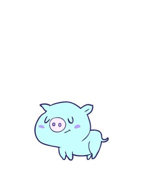 Domuz çizgi filminin zıplama hareketi