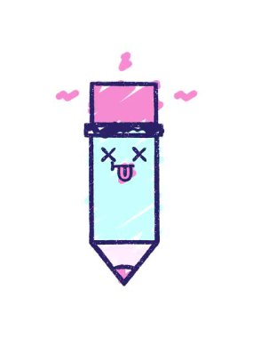 kalem tebeşiri çiziminin pixelize etkisi canlandırması