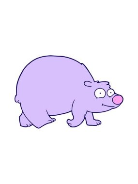 Mutlu kutup ayısı yürüyüşünün neon ışık efekti